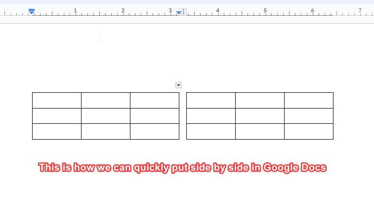 How to Put Tables Side by Side in Google Docs