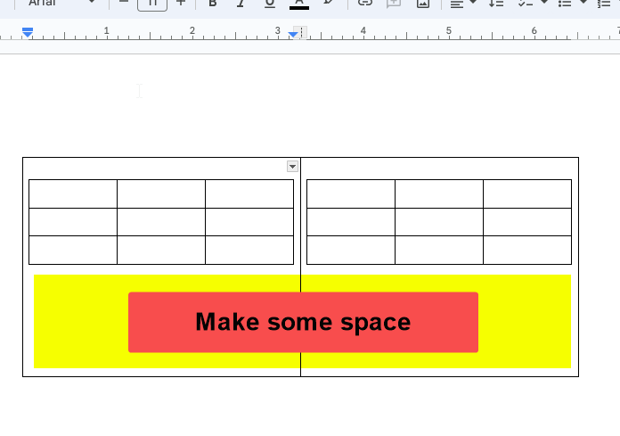 How to Put Tables Side by Side in Google Docs