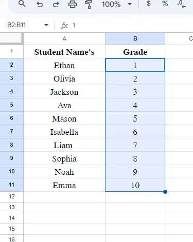 How to use Color Scale in Google Sheets