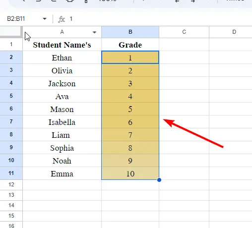 How to use Color Scale in Google Sheets