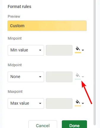 How to use Color Scale in Google Sheets