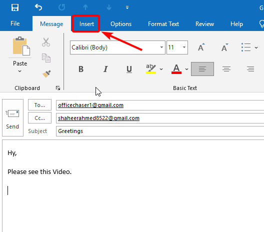 How to Embed Video in Outlook Email