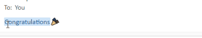 How to Make Congratulations Confetti in Outlook Email
