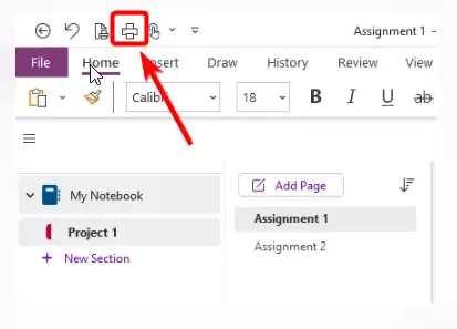 How to Print in OneNote