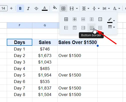 How to Underline in Google Sheets