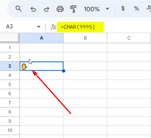 How to Use CHAR Function in Google Sheets