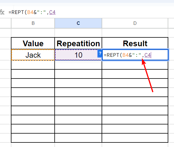How to Use Google Sheets Repeat Formula