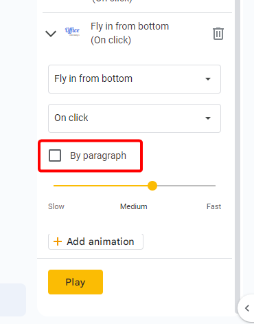 How to add Animation to Google Slides