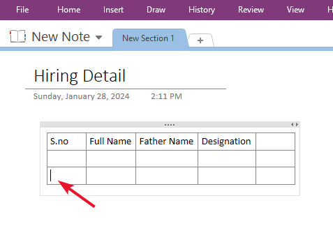 How to Add Columns in OneNote