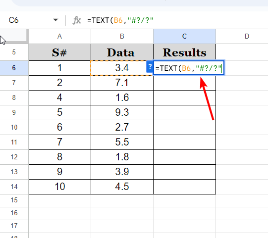 How to Put Fractions in Google Sheets