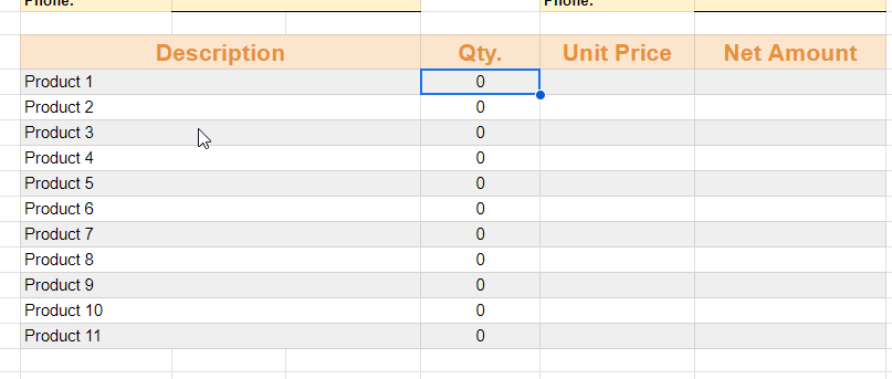 How to Create an Invoice Template in Google Sheets