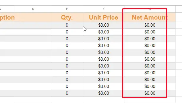 How to Create an Invoice Template in Google Sheets