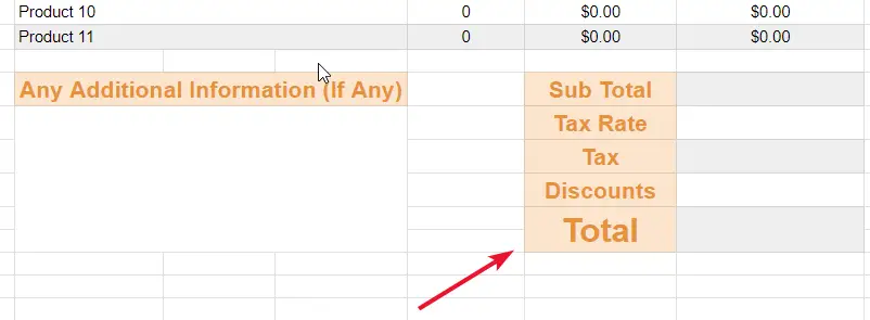 How to Create an Invoice Template in Google Sheets