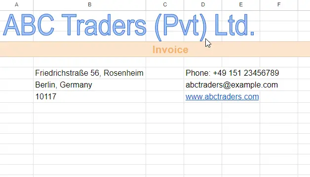 How to Create an Invoice Template in Google Sheets