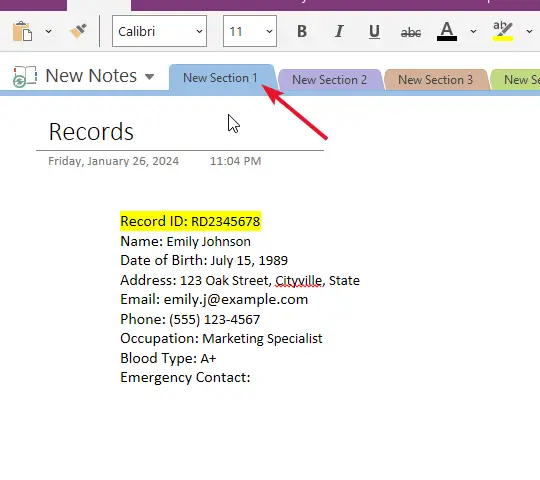 How to Share Section in OneNote