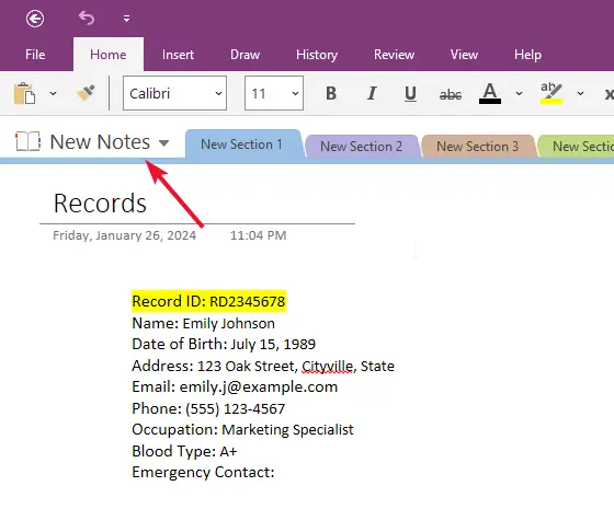 How to Share Section in OneNote