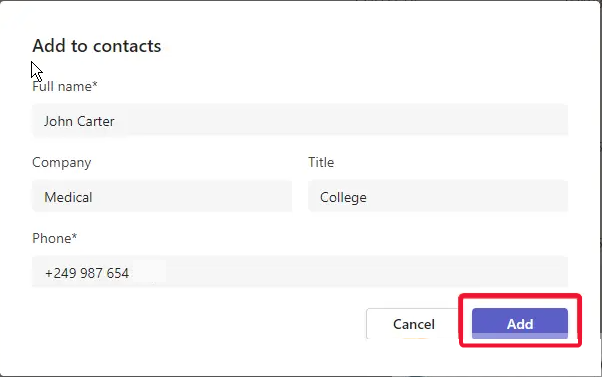 How to Add Contacts to Microsoft Teams