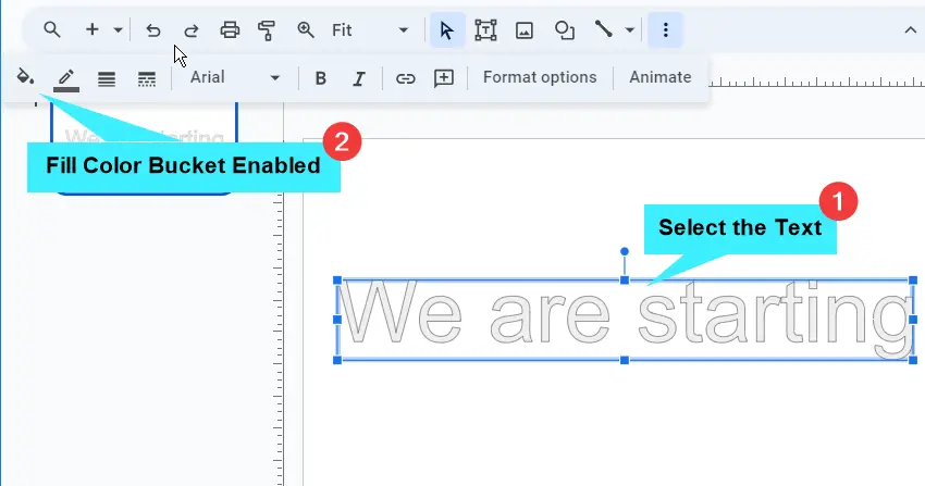 How to Put an Outline on Text in Google Slides