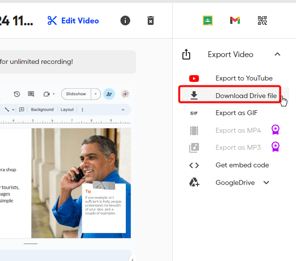 How to do a Voice over on Google Slides