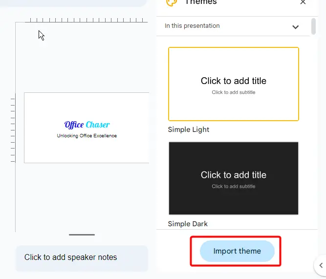 How to Import Themes to Google Slides